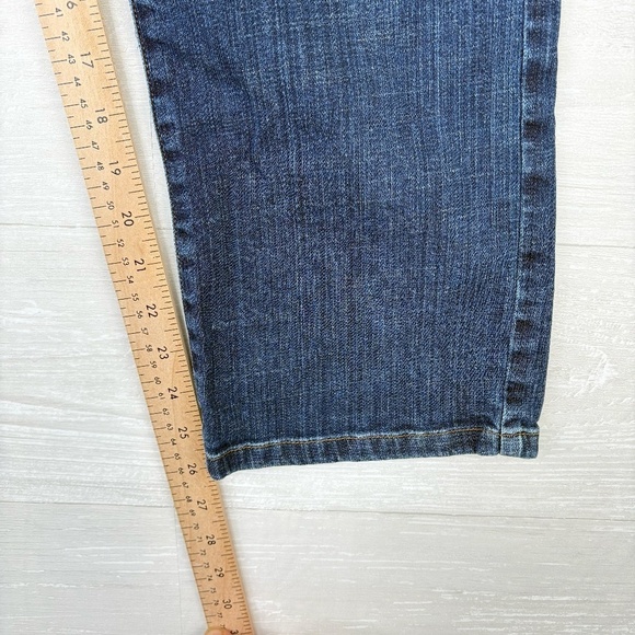 Eileen Fisher Women's Dark Denim Straight Leg Stretch Jeans Organic Cotton Sz 8 - Picture 6 of 10